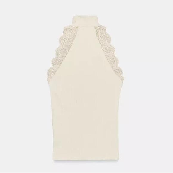 ZARA LACE RIB TOP - Picture 7 of 11